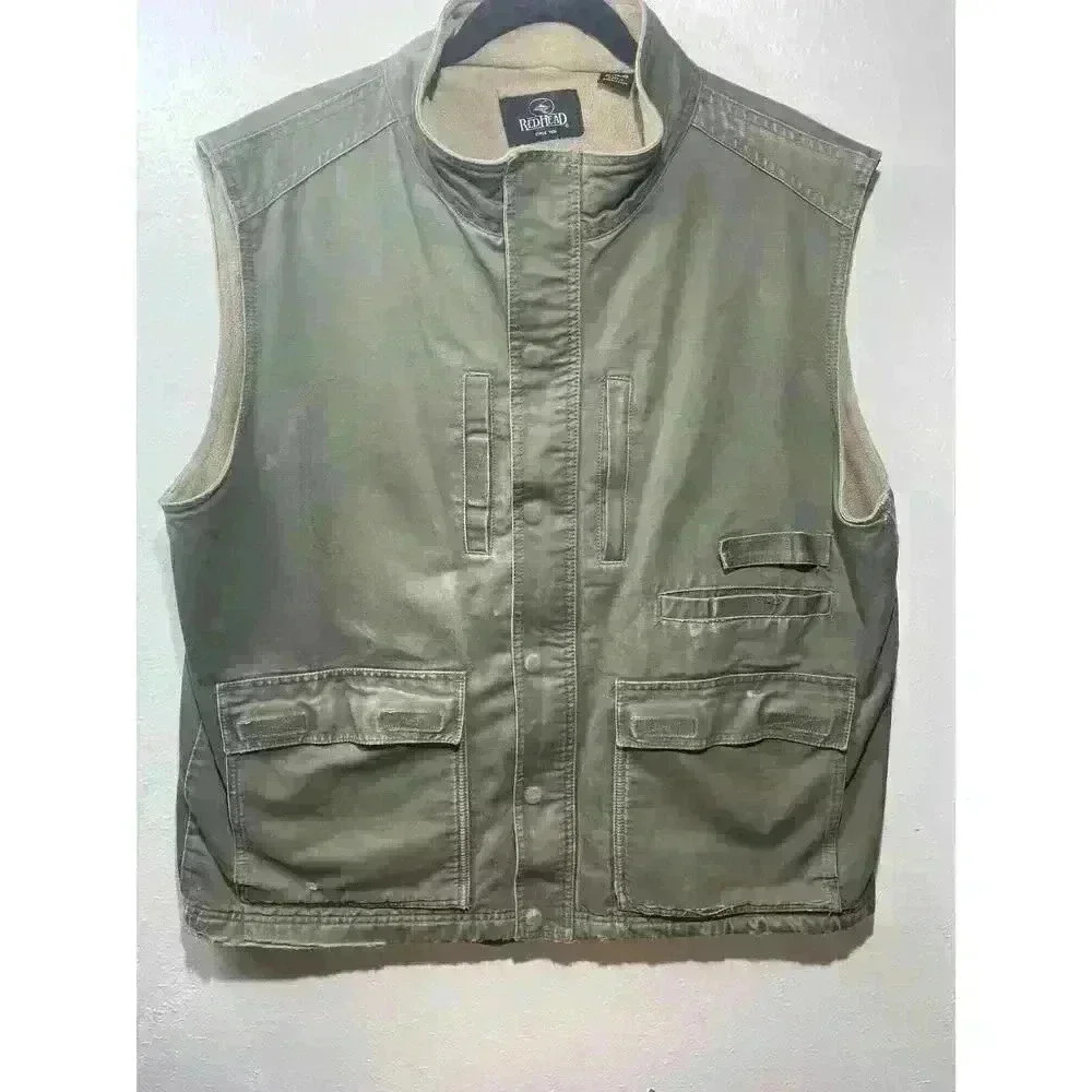 Vintage Camo Hunting Vest XL 80s RedHead Tactical Vest‎ W/ Game Pouch